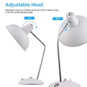 2PCS Industrial Modern Retro Desk Lamp 110V AC Bedside Nightstand Reading Lamp Flexible Matte Alloy Head Metal Table Lamp for Be