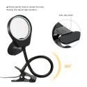 Tomshine LED 3X/10X Magnifier Glass with Clamp Clip Table Light