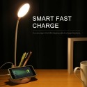 Desk Lamp Desk Light with 3 Color Modes USB Charging Port Pen Holder and Phone Stand Eye-Caring 360° Flexible Table Lamp for Bed