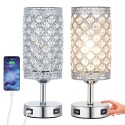 Tomshine Crystal Table Light with Socket and Dual USB Ports