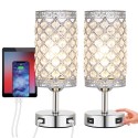 Tomshine Crystal Table Light with Socket and Dual USB Ports