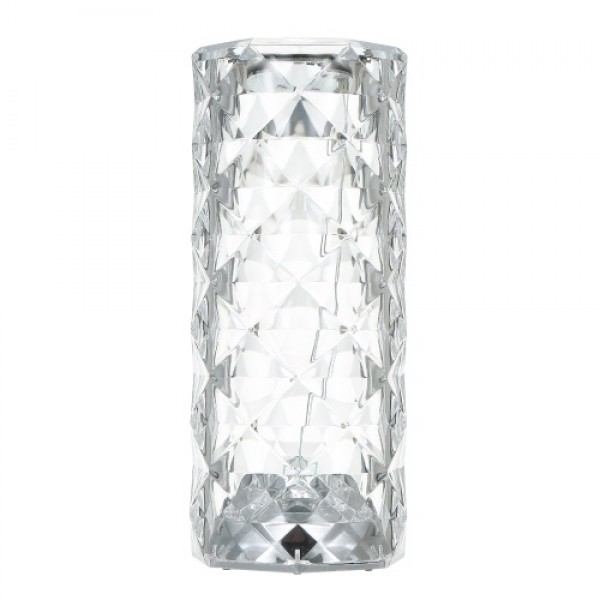 Acrylic Diamond Table Lamp Touching Control 3 Lighting Colors with Brightness Adjustable