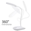 USB Rechargeable 360° Rotating LEDs Desk Lamp