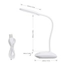 USB Rechargeable 360° Rotating LEDs Desk Lamp