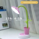 LEDs Desk Lamp USB Rechargeable Night Light with Pen Holder Touch Control 3 Lighting Mode 360° Flexible Hose for Bedroom Reading