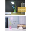 LEDs Desk Lamp USB Rechargeable Night Light with Pen Holder Touch Control 3 Lighting Mode 360° Flexible Hose for Bedroom Reading