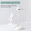 Desk Lamp 360° Flexible Table Lamp Desk Light with 3 Light Modes USB Charging Port Eye-Caring LED Desk Lamp for Bedroom Office S