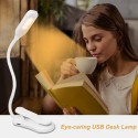 Clip On Rechargeable Eye Protect Desk Book Reading Lamp for Reading Bedside Bedroom