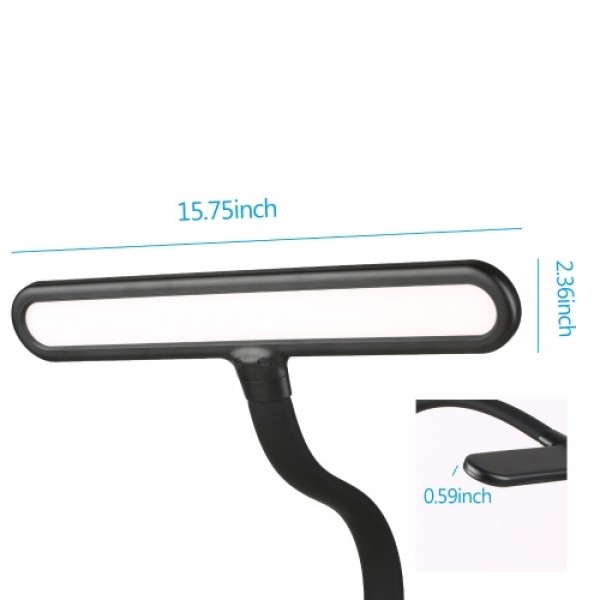 Adjustable Foldable Desk Lamp Eye-Care Computer Study Table Light Long Arm Clamp Table Lamp Home Office Studio Desk Lamp