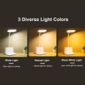 DC5V 4W 20 LEDs Table Desk Reading Lamp Sensitive Touching Control/ 3 Colors Temperature Changeing/ 3 Levels Brightness Adjustab