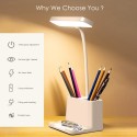 DC5V 4W 20 LEDs Table Desk Reading Lamp Sensitive Touching Control/ 3 Colors Temperature Changeing/ 3 Levels Brightness Adjustab