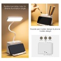 DC5V 4W 20 LEDs Table Desk Reading Lamp Sensitive Touching Control/ 3 Colors Temperature Changeing/ 3 Levels Brightness Adjustab