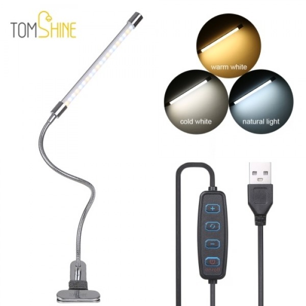 Tomshine DC5V 20 LEDs Clamp Clip-on Desk Light USB Powered Table Lamp