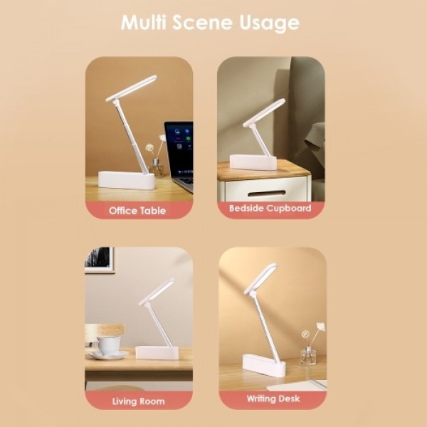 Multi-functional Portable Leds Desk Lamp USB Rechargeable Eye-caring Table Light Student Foldable Telescopic Reading Lamp