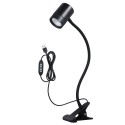 3000-6500k Tomshine USB clip-on Dimmable Table Light  3 color modes, 10 brightness levels, 360° Flexible Goose-neck Bedside Read