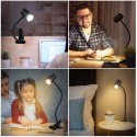 3000-6500k Tomshine USB clip-on Dimmable Table Light  3 color modes, 10 brightness levels, 360° Flexible Goose-neck Bedside Read