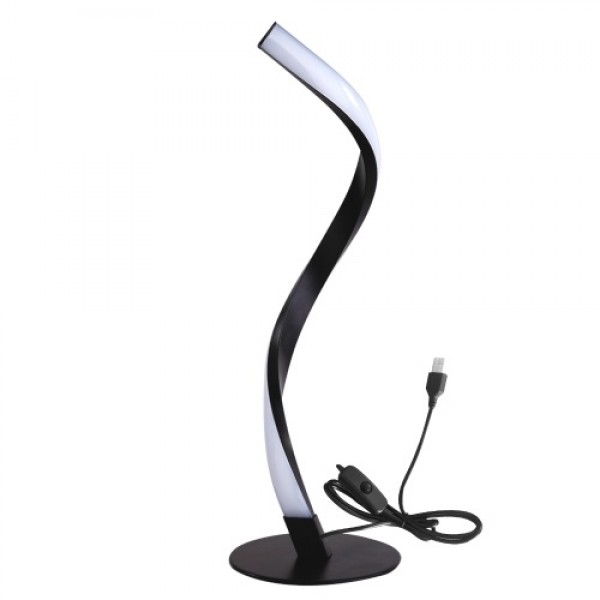 Modern Table Lamp Spiral Design LED Nightstand Lamps Decorative Night Lights Metal Bedside Lamp Desk Light