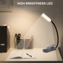 LED Desk Lamp Clip Night Light 5W 6000K 360 Degrees Adjustable Touch Dimming 3 Light Modes Reading Lamp For Bedroom