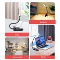 LED Desk Lamp Clip Night Light 5W 6000K 360 Degrees Adjustable Touch Dimming 3 Light Modes Reading Lamp For Bedroom