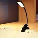 LED Desk Lamp Clip Night Light 5W 6000K 360 Degrees Adjustable Touch Dimming 3 Light Modes Reading Lamp For Bedroom