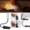 LED Desk Lamp Clip Night Light 5W 6000K 360 Degrees Adjustable Touch Dimming 3 Light Modes Reading Lamp For Bedroom