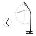 LED Clip-On Lights Reading Light Work Learning Desk Lamp Light Color Brightness Adjustable With Magnifying Glass