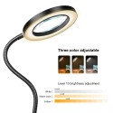 LED Clip-On Lights Reading Light Work Learning Desk Lamp Light Color Brightness Adjustable With Magnifying Glass