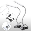 USB Clamp LED Desk Table Lamp Adjustable Clip-on Flexible Gooesneck Light 6W 18LED  Eye Protection with Switch for Reading Study