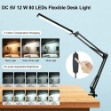 DC 5 V 12W 80LEDs Desk Light Table Lamp USB Powered Operated 10 Levels Adjustable Brightness Dimmable