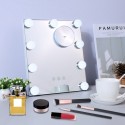 Tomshine Tabletop Mirror with Light 9 Bulbs Touching Control Makeup Mirror Detachable 10x Magnifier USB Powered Dimmable 3 Light