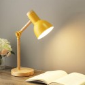 Bedside Lamp Learning Night Light Eye Protection Night Lamp Folding Desk Lamp Adjustable Height Desk Light LED Table Light Woode