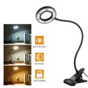 Tomshine USB Clip-on Light with 3 Color Modes 10 Brightness Dimmable 18 LEDs Reading Lights Eye Protection Kids Desk Lamp