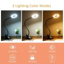 Tomshine USB Clip-on Light with 3 Color Modes 10 Brightness Dimmable 18 LEDs Reading Lights Eye Protection Kids Desk Lamp