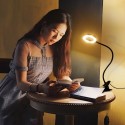 Tomshine USB Clip-on Light with 3 Color Modes 10 Brightness Dimmable 18 LEDs Reading Lights Eye Protection Kids Desk Lamp