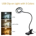 Tomshine USB Clip-on Light with 3 Color Modes 10 Brightness Dimmable 18 LEDs Reading Lights Eye Protection Kids Desk Lamp