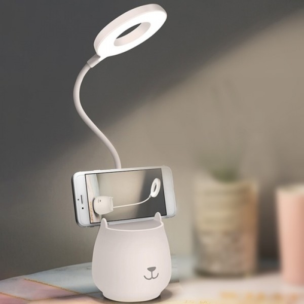 DC5V 4W LEDs Table Desk Reading Lamp Sensitive Touching Control/ 3 Colors Temperature Changing/ Stepless Brightness Adjustable D