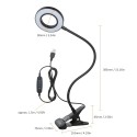 Tomshine USB Clip-on Light with 3 Color Modes 10 Brightness Dimmable 18 LEDs Reading Lights Eye Protection Kids Desk Lamp