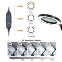 Magnifying Glass Magnifier with 64 LEDs Desk Light Table Lamp 8X Magnification Table Light