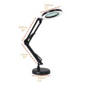 Magnifying Glass Magnifier with 64 LEDs Desk Light Table Lamp 8X Magnification Table Light