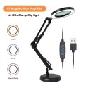 Magnifying Glass Magnifier with 64 LEDs Desk Light Table Lamp 8X Magnification Table Light