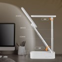 Foldable Touch Dimmer Table Lamps USB Charging Eye Protection Reading Light Desk Lamp Charging and Plugging Dual-use College Dor