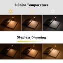 Bookmark Light Rechargeable Reading Light Eye-Care LED Lamp 3 Color Temperature Stepless Dimming with Double Magnetic Clip for R