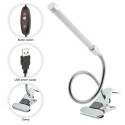 10W Eye Protection LED Clamp Clip Light Table Desk Reading Lamp