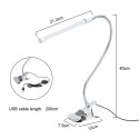 10W Eye Protection LED Clamp Clip Light Table Desk Reading Lamp