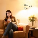 Tomshine 3 Lights Dimmable Tree Floor Lamp Touching Control 3 Lighting Color Rotatable Corner Stand Light for Uplight or Downlig