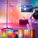 59 inch Smart Corner Standing Lamp RGB Color Changing Floor Light Supported BT Connected/ Music Synic/ Memory Function/ Controll