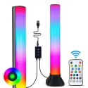 2 Packs RGBW Floor Lamps LEDs Light Bar Music Colorful Atmosphere Ambiance Backlight Decoration Lighting Dimmable Lamp with Remo