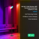 100-240V 24W Wirelessly WIFI Connected Connection LEDs Floor Lamp(16 Millions Colors/20 Dynamic Modes )