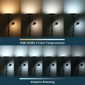 Tomshine LED Floor Lamp with Adjustable Reading Light Remote &amp; Touching Control Standing Lamp 4 Color Temperatures &amp; Ste