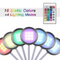 4PCS Slim Round Shape RGB LED Cabinet Light Kit